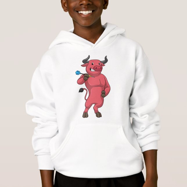Bull at Darts with Dart Hoodie (Front)