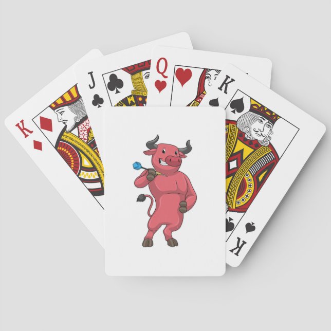 Bull at Darts with Dart Poker Cards (Back)