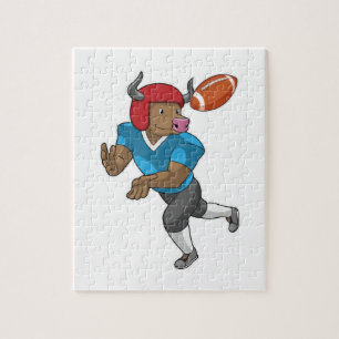 Bull at Football Sports Jigsaw Puzzle