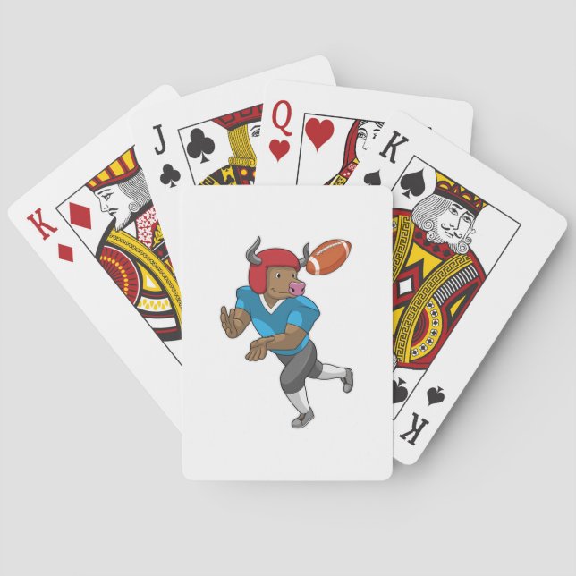 Bull at Football Sports Poker Cards (Back)