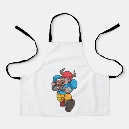 Bull at Sports with Football  Helmet Apron