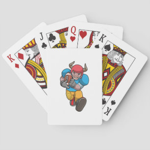 Bull at Sports with Football & Helmet Poker Cards