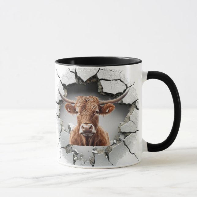 Bull background mug (Right)