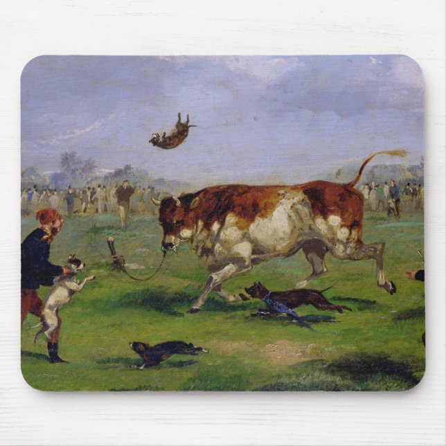 Bull Baiting (oil on paper laid on panel) Mouse Pad (Front)