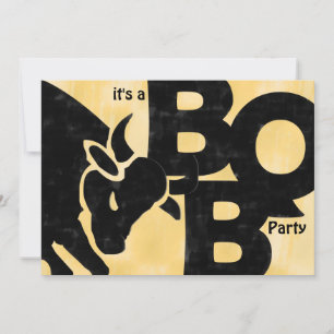 BULL BBQ party invitation
