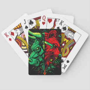 Bull Bear Duel Forces Poker Cards