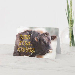 Bull Birthday-customize Card