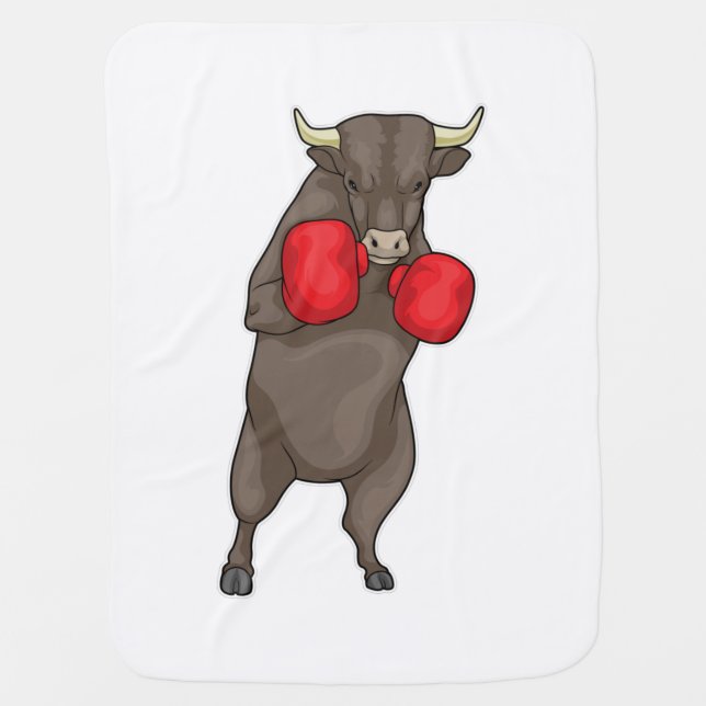Bull Boxer Boxing gloves Baby Blanket (Front)