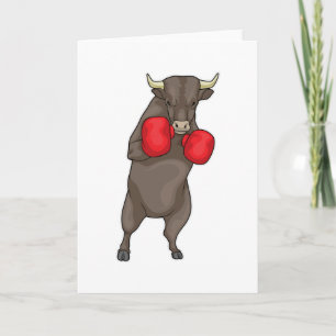 Bull Boxer Boxing gloves Card