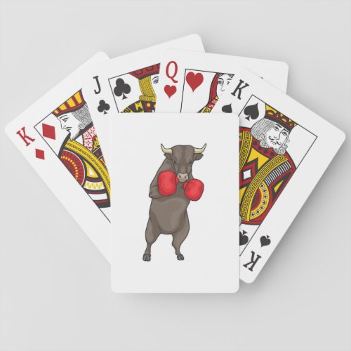 Bull Boxer Boxing gloves Playing Cards