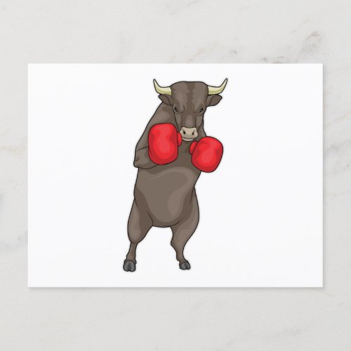 Bull Boxer Boxing gloves Postcard
