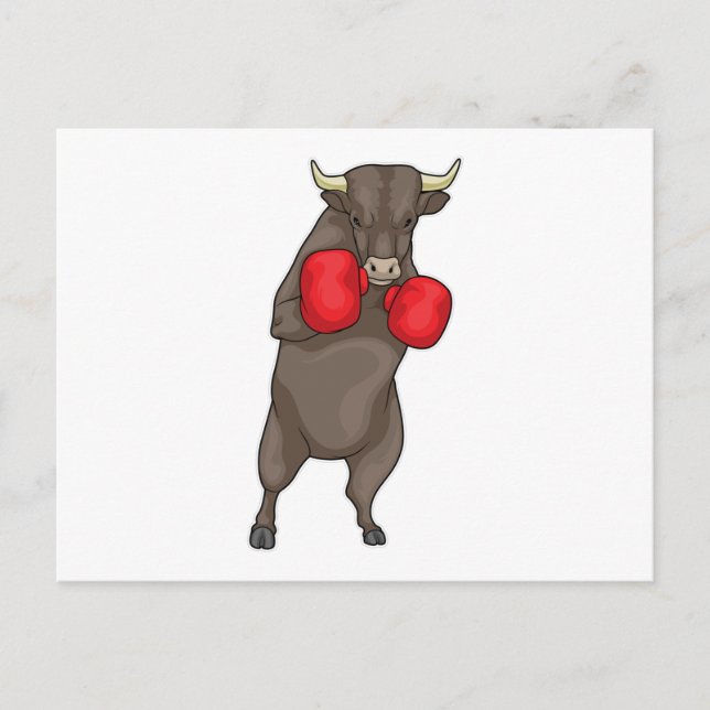 Bull Boxer Boxing gloves Postcard (Front)