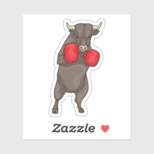 Bull Boxer Boxing gloves Sticker