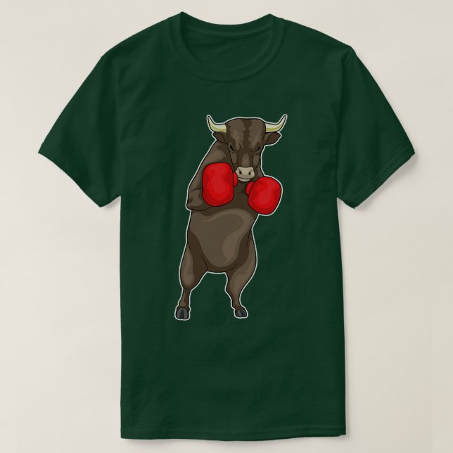 Bull Boxer Boxing gloves T-Shirt (Design Front)