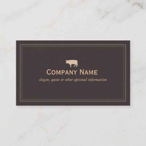 Customizable Bull Business Card