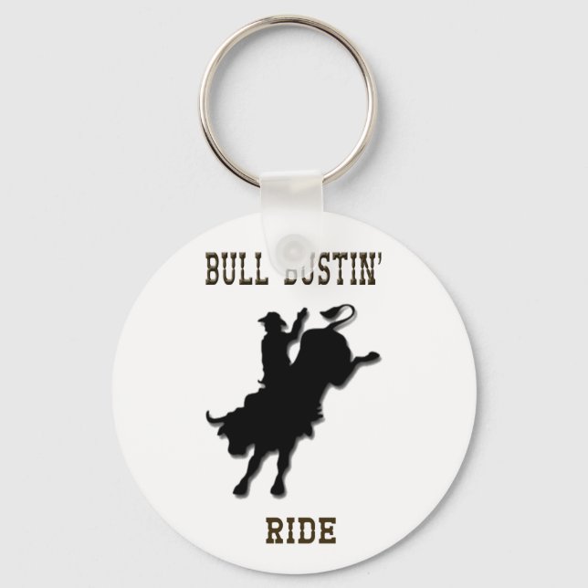 Bull Bustin' Ride Keychain (Front)