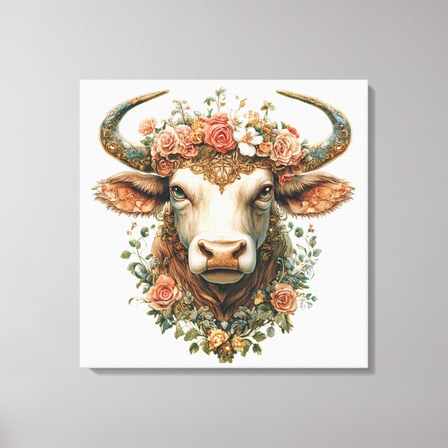 Bull Canvas Art (Front)