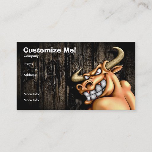 Customizable Bull Card / Customizable Business Card