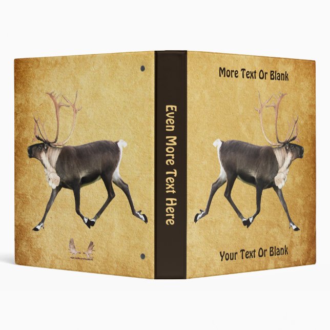 Bull Caribou 3 Ring Binder (Background)