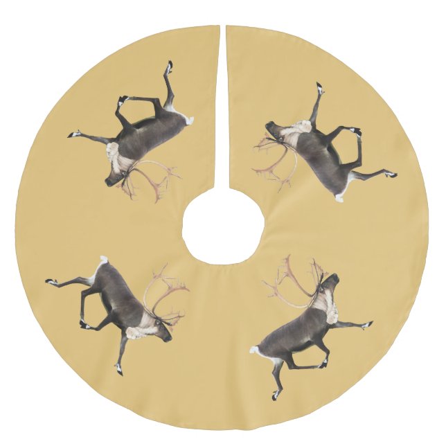 Bull Caribou Brushed Polyester Tree Skirt (Front)