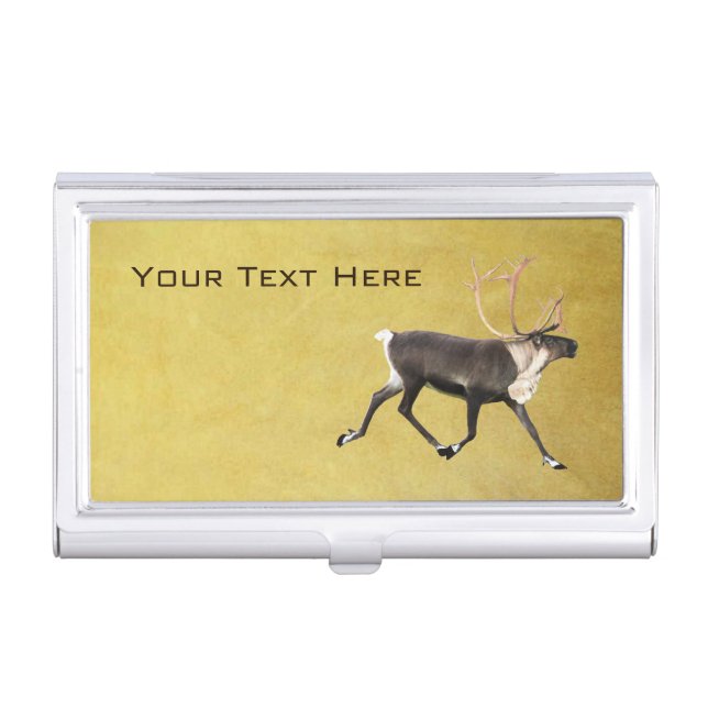 Bull Caribou Case For Business Cards (Front)