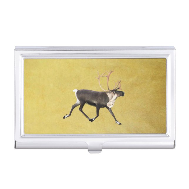 Bull Caribou Case For Business Cards (Front)