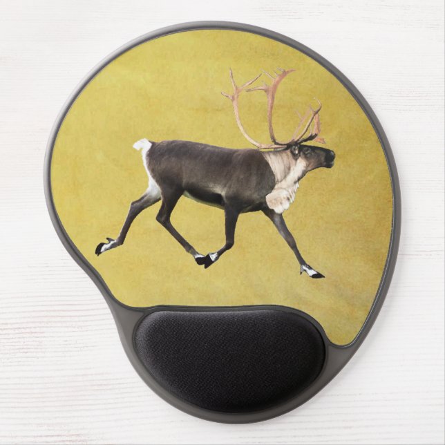 Bull Caribou Gel Mouse Pad (Front)