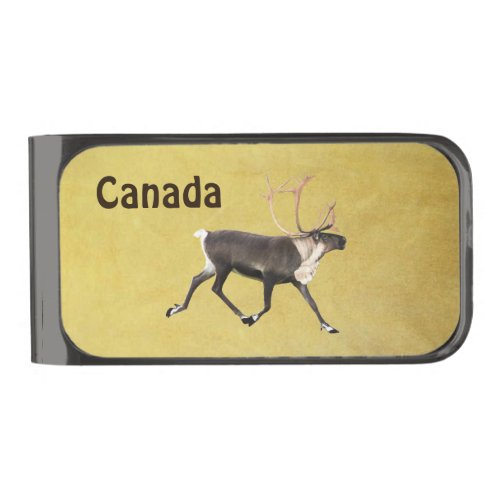 Bull Caribou Gunmetal Finish Money Clip