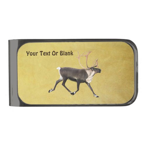 Bull Caribou Gunmetal Finish Money Clip