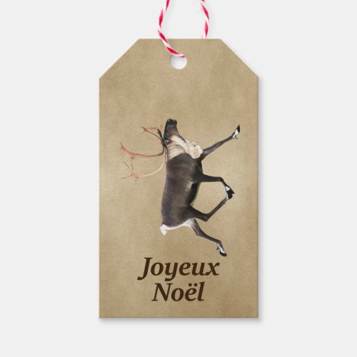 Bull Caribou _ Joyeux Noёl Gift Tags