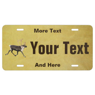 Bull Caribou License Plate