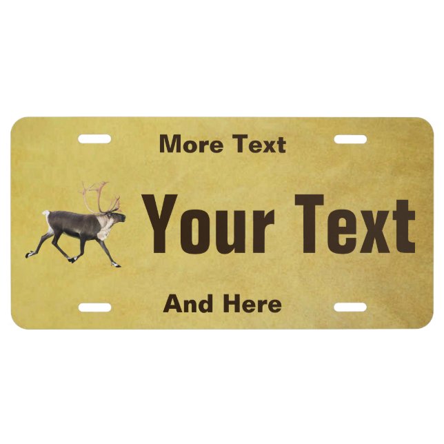 Bull Caribou License Plate (Front)