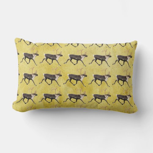 Bull Caribou Lumbar Pillow