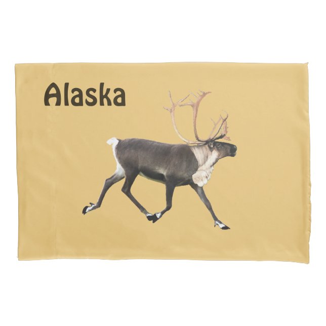 Bull Caribou Pillow Case (Front)