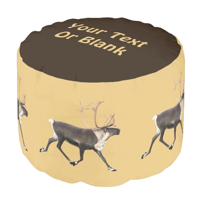 Bull Caribou Pouf (Angled Back)