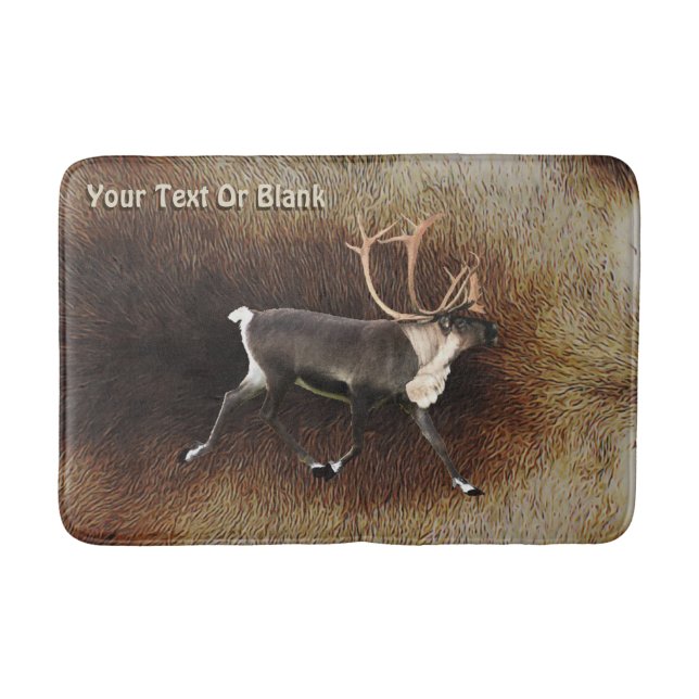 Bull Caribou (Reindeer) Bathroom Mat (Front)