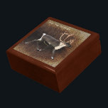 Bull Caribou (Reindeer) Gift Box<br><div class="desc">A bull caribou, or reindeer, on a digital rendering of caribou fur. Add your own text. The caribou (Rangifer tarandus), known as the reindeer outside of North America, is a deer of the Arctic and Subarctic. While overall widespread and numerous, some subspecies are rare and one has gone extinct. The...</div>