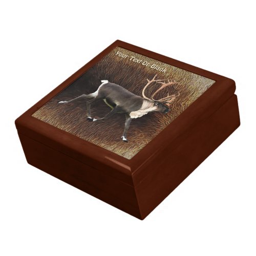 Bull Caribou Reindeer Gift Box
