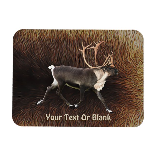 Bull Caribou (Reindeer) Magnet (Horizontal)