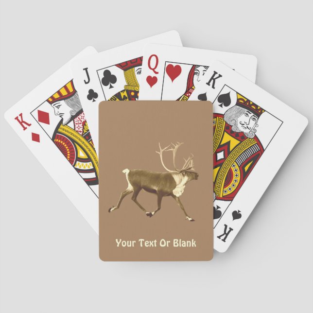 Bull Caribou - Sepia Poker Cards (Back)