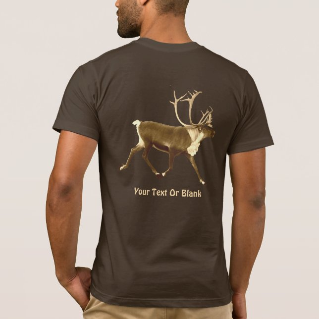Bull Caribou - Sepia T-Shirt (Back)