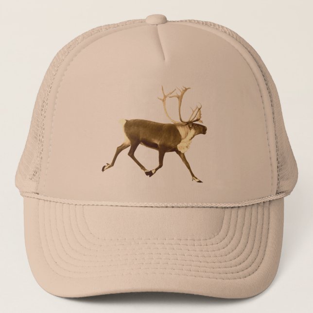 Bull Caribou - Sepia Trucker Hat (Front)