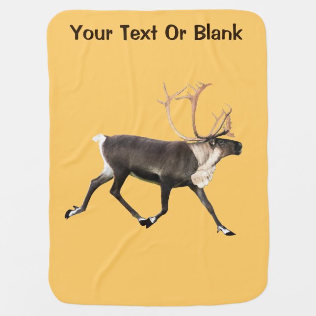 Bull Caribou Swaddle Blanket (Front)