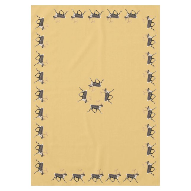 Bull Caribou Tablecloth (Front)