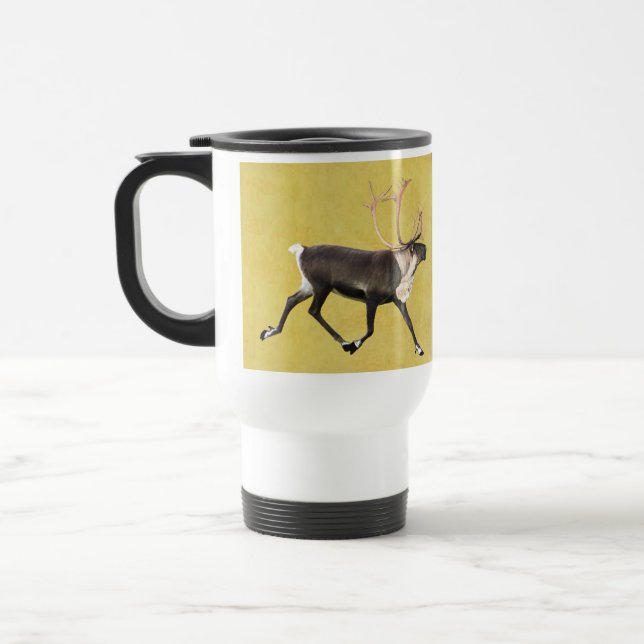 Bull Caribou Travel Mug (Left)