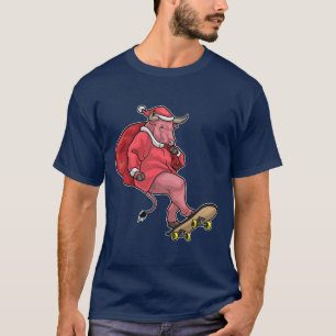 Bull Christmas Skateboard T-Shirt