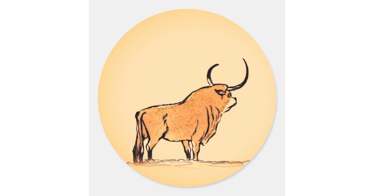 Bull Classic Round Sticker | Zazzle