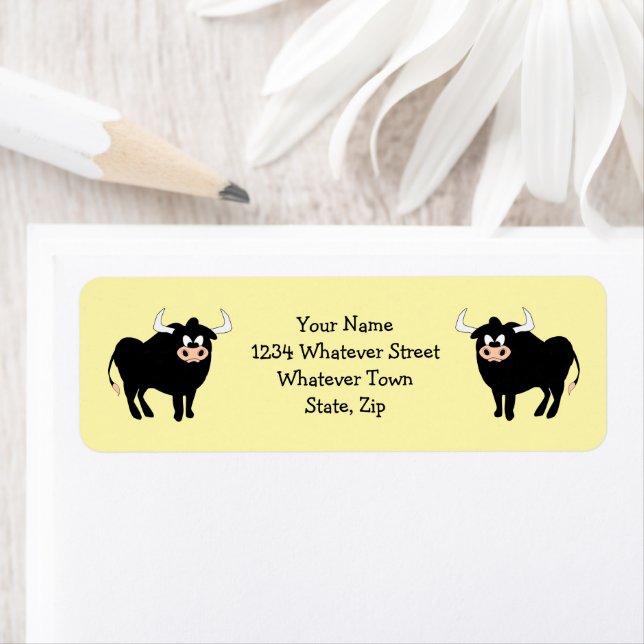 Bull Design Return Address Label (Insitu)