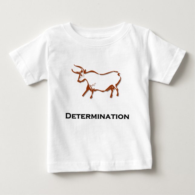 Bull Determination Brown Baby T-Shirt (Front)