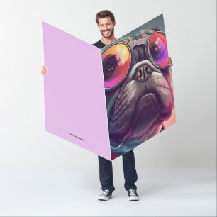 BULL DOG ART COOL BIRTHDAY GIGANTIC Card